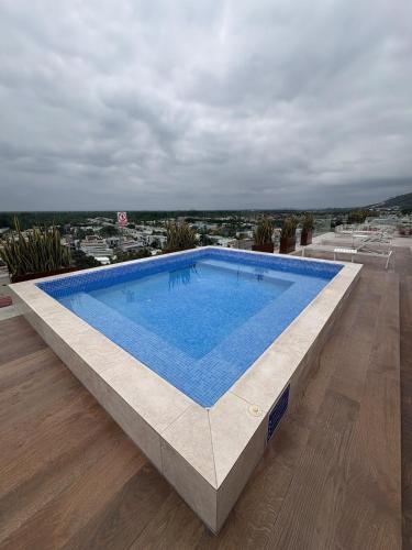 Apartment with city view and pool