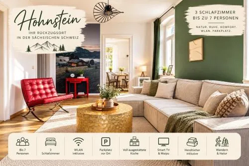HohnsteinOase 3 Schlafzimmer Infrarotsauna Parkplatz in Hohnstein, Deutschland