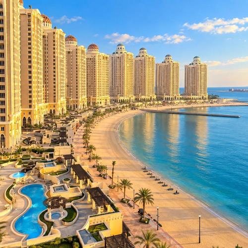 Authentic Arabian Viva Bahria T29 -STUDIO with BALCONY -Free&Private Beach Access in The Pearl