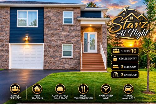 Starz at Night - Luxury 3BR Sleeps 10, Near YHZ