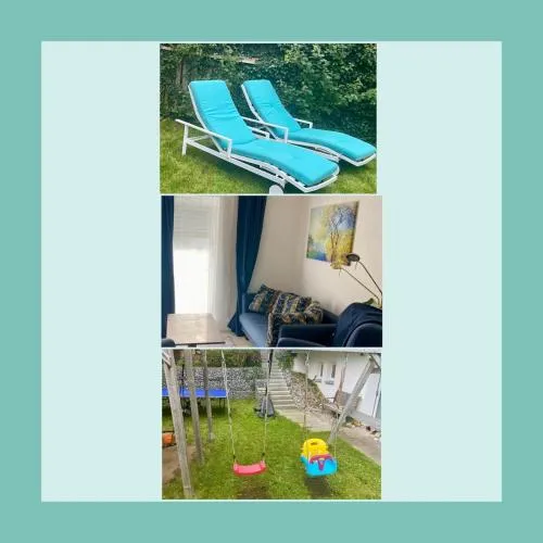 Fußläufig zu S-Bahn nach München und See Gemütliche und voll ausgestatette 2 Zimmer Ferienwohnung am Wörthsee mit Terrasse, Grill, Schaukel, Doppelbett oder getrennte Betten, ideal zum Entspannen aber auch zum Arbeiten in Wörthsee, Deutschland