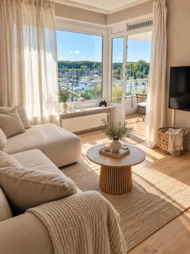 Strandhafer-Balkon mit Meerblick- 2 Min zum Strand in Schausende, Deutschland