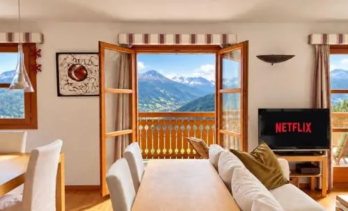 Crans-Montana 3BR - Mountain View, Balcony and Parking in Crans-Montana, Schweiz
