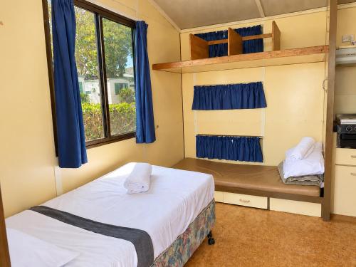 1 double bed, 1 twin bed, 1 bunk bed