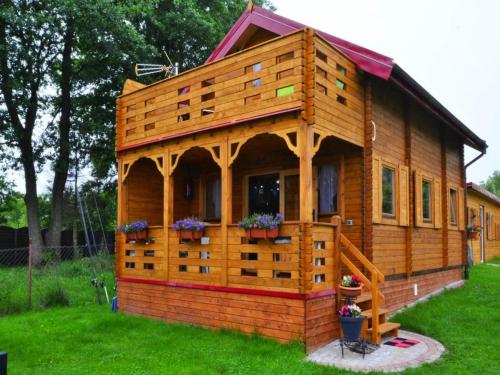 . Wooden House by Ostrowieckie Lake with Beach