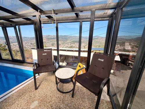 Sarajevo inside pool with view villa