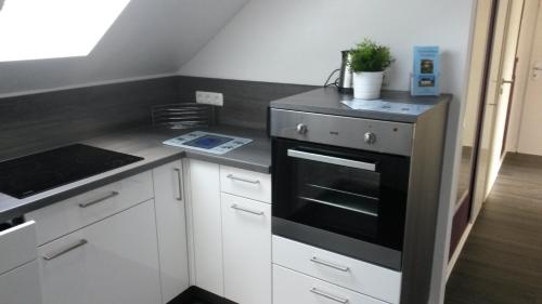 ห้องครัว, Ferienwohnung Wesertraum in คัสเซล