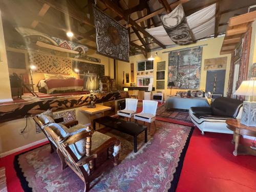. MAGIC MOUNTAIN WAREHOUSE a 1920 RailroadWonderWarehouse in pristine High Desert with Trains