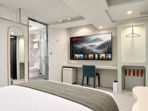 1 double bed