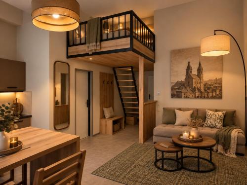 3 bunk beds, 1 sofa bed
