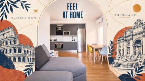 Modern Deluxe 2 Suites Apartment - 15min Colosseum & Metro 5min - AC, Wifi