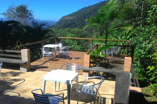 شرفة/ تراس, Chales Terras Altas de Paraty in Ponte Branca