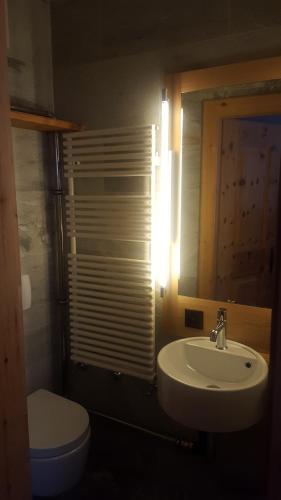 Bathroom, Relaxing confortable studio, heated garage, skiroom in Samedan