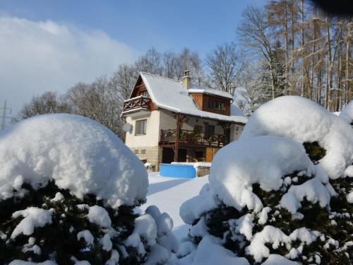 House with the pool and fenced garden Great view at Trosky Castle - Hnanice