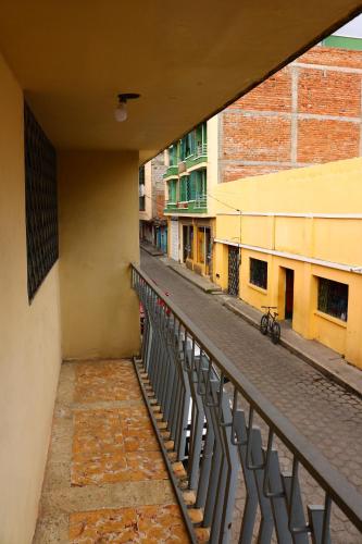 Terraza/balcón, Hospedaje Los Ponchos in Otavalo