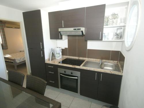 Konyha, Apartment in Moriani-Plage by the Beach in San Nicolao