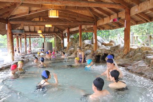 Hot spring bath, Peikong Greek Resort and Spa in Guoxing Township