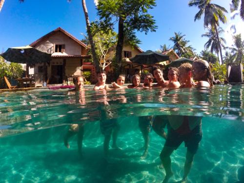 Garden, Botchan Hostel in Lombok