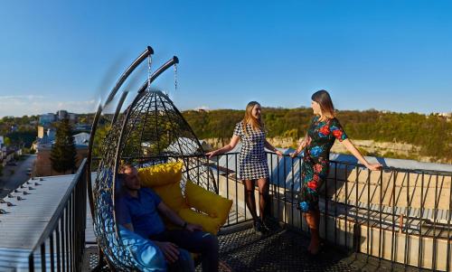 Altan/terrasse, Panorama Apart-Hotel in Kamenets Podolskiy