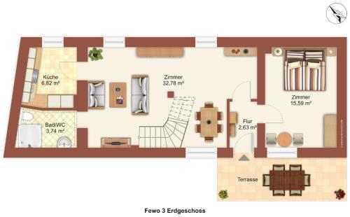 3 bedrooms, 5 beds