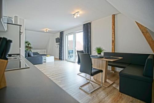 köök, Ostseeferienhaus oberes Apartment in Monkebude