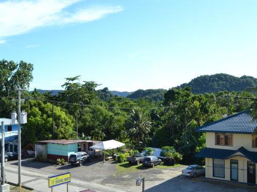 Utsikt, West Plaza Desekel in Koror Island