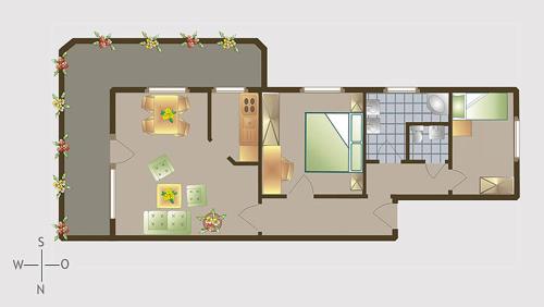 Apartment with Balcony room in Haus Am Mühlenweg
