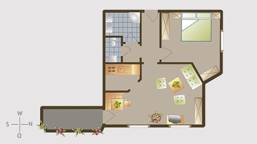 Apartment with Garden View