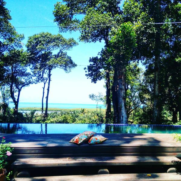 Na zdjęciu widoczny jest obiekt Pousada Boutique Sitio das Jaqueiras-Vista Rio Mar położony w mieście Santo André.