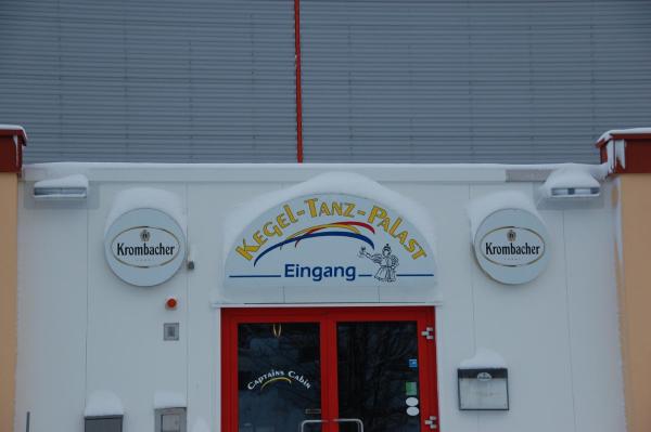 The photo shows the Kegel Tanz Palast Winterberg located in the city of Winterberg.