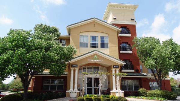 Na fotografii je vidět objekt Extended Stay America Suites - Dallas - Las Colinas - Green Park Dr nacházející se ve městě Irving.