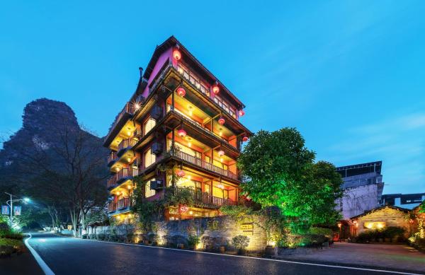 A la foto es mostra l'objecte Yangshuo Mountain Nest Boutique Hotel situat a la ciutat de Yangshuo.