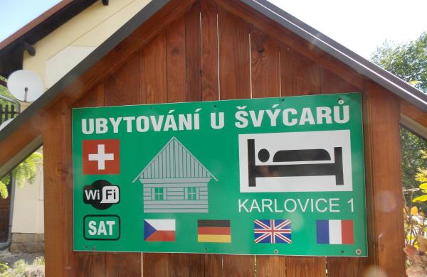 På bilden syns objektet Ubytovani U Švýcarů som ligger i staden Turnov.