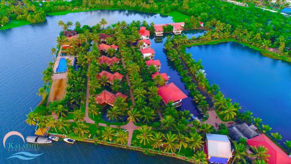 På billedet ses objektet Kalathil Lake Resort beliggende i byen Vaikom.