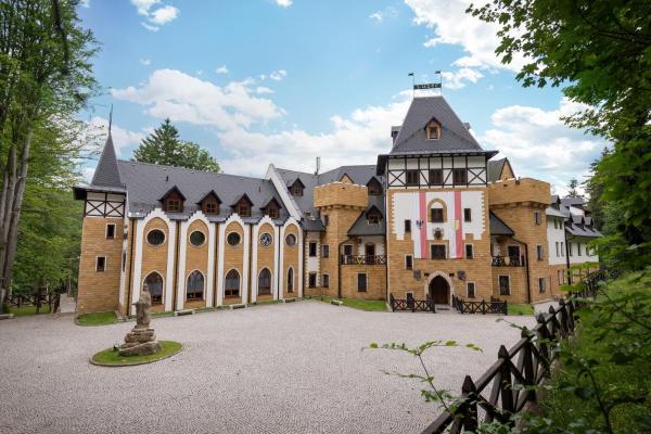 На фото показан объект Zámek Lužec Spa & Wellness Resort, расположенный в городе Děpoltovice.