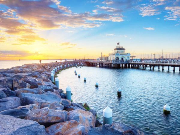 På bildet vises objektet Beachfront Apartment som ligger i byen Melbourne.