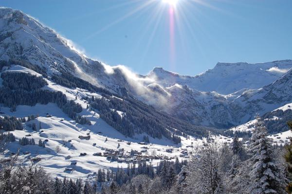 På billedet ses objektet Hotel Crystal beliggende i byen Adelboden.