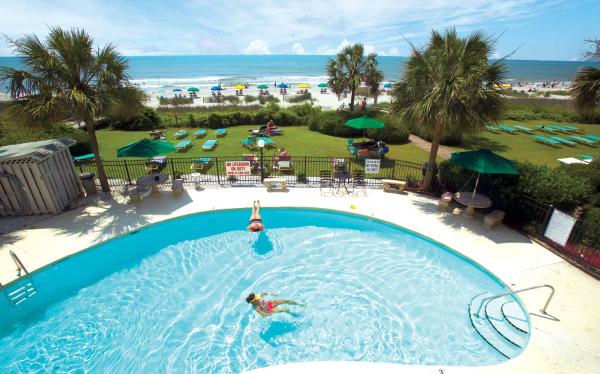 Na fotografii je vidět objekt Palms Resort nacházející se ve městě Myrtle Beach.