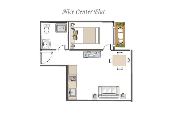 Fotografie 2: Nice Centre Flat - Modern, Quiet and Brand New
