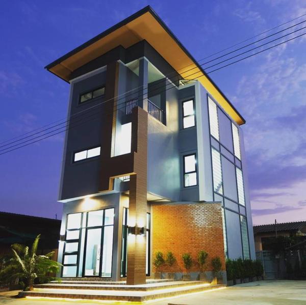 På bildet vises objektet บ้านรวมสุข the Happiness som ligger i byen Thoeng.