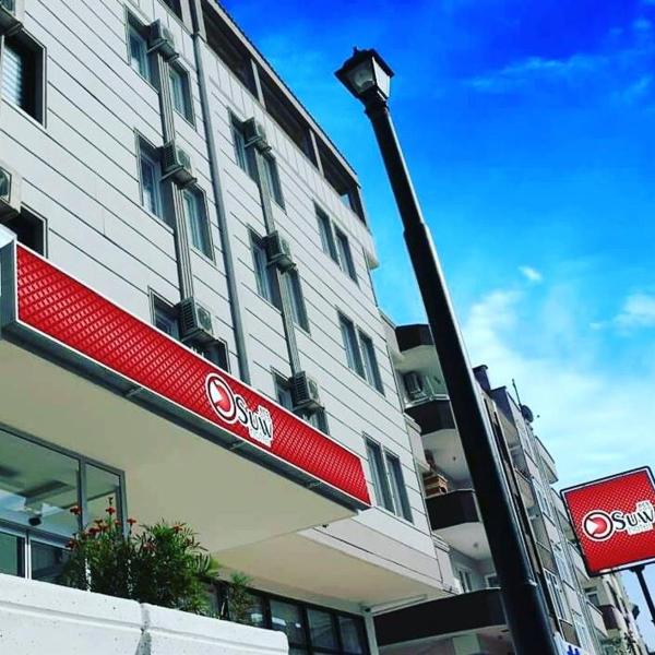 Na fotografii je vidět objekt ECS Suw Hotel nacházející se ve městě Mahmutlu.