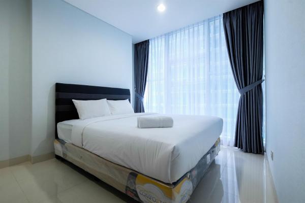 A la foto es mostra l'objecte Well Furnished 1BR Brooklyn Alam Sutera Apartment By Travelio situat a la ciutat de Dongkal.