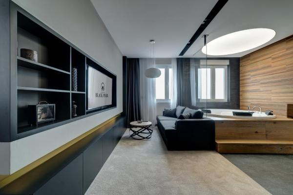 Auf dem Foto ist das Objekt Black Pearl Luxury Suites in der Stadt Belgrad zu sehen.