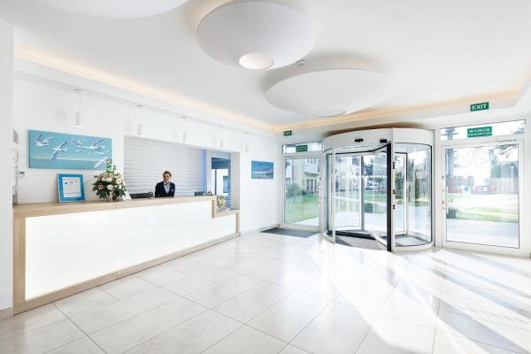 A la foto es mostra l'objecte Hotel Wodnik situat a la ciutat de Łeba.