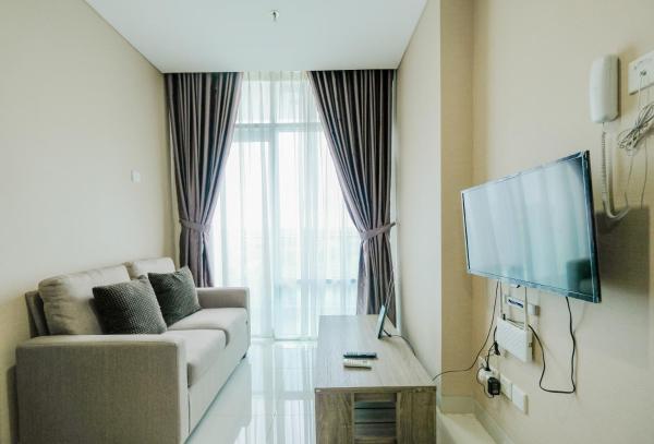 A la foto es mostra l'objecte Cozy 1BR Brooklyn Alam Sutera Apartment By Travelio situat a la ciutat de Dongkal.