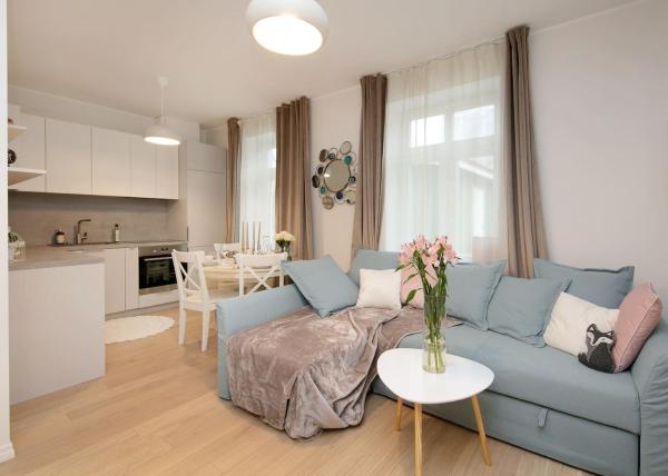 A la foto es mostra l'objecte Modern quiet 2 bedroom apartment near City center situat a la ciutat de Pärnu.