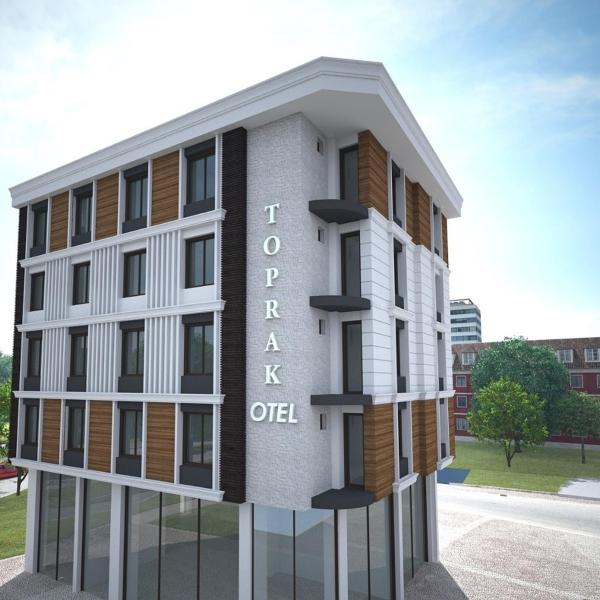 The photo shows the Toprak Hotel located in the city of Van.