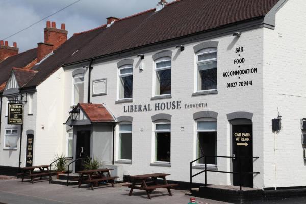 A la foto es mostra l'objecte Liberal House Tamworth situat a la ciutat de Glascote.