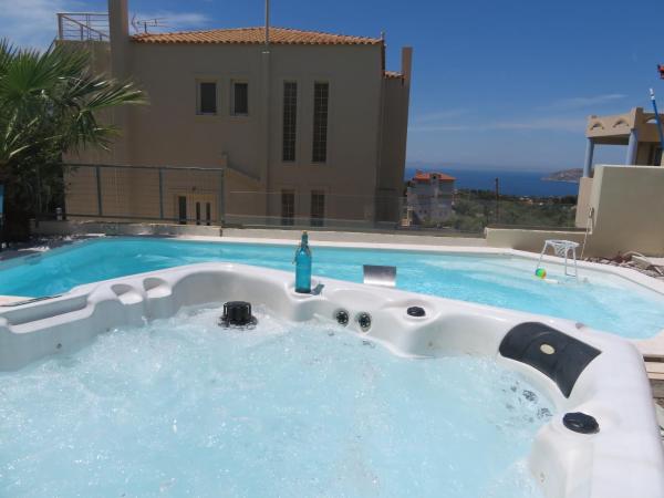 På billedet ses objektet Thimari Sports & Spa with private pool and jacuzzi beliggende i byen Sounio.
