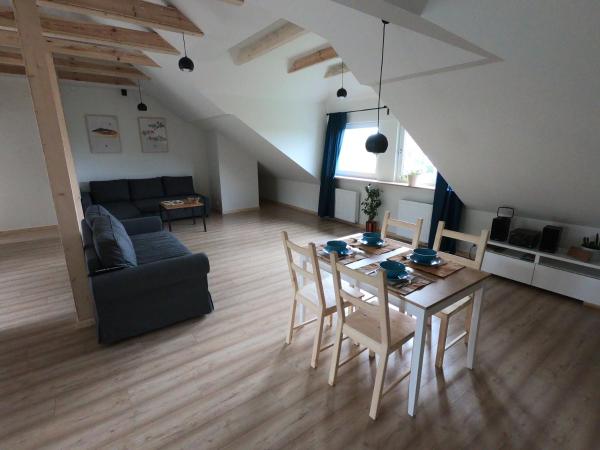 Auf dem Foto ist das Objekt Apartament Sady przy Ślęży in der Stadt Szczepanów zu sehen.
